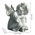 thumbnail image 2 of Fairy Tale Angel Sculpture Resin Bookcase Ornament Girl Statue Home Decoration Crafts for Living Room Garden Desktop, 2 of 6
