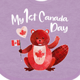 thumbnail image 4 of Inktastic My 1st Canada Day with Red and White Maple Leaves Boys or Girls Baby Bib, 4 of 4