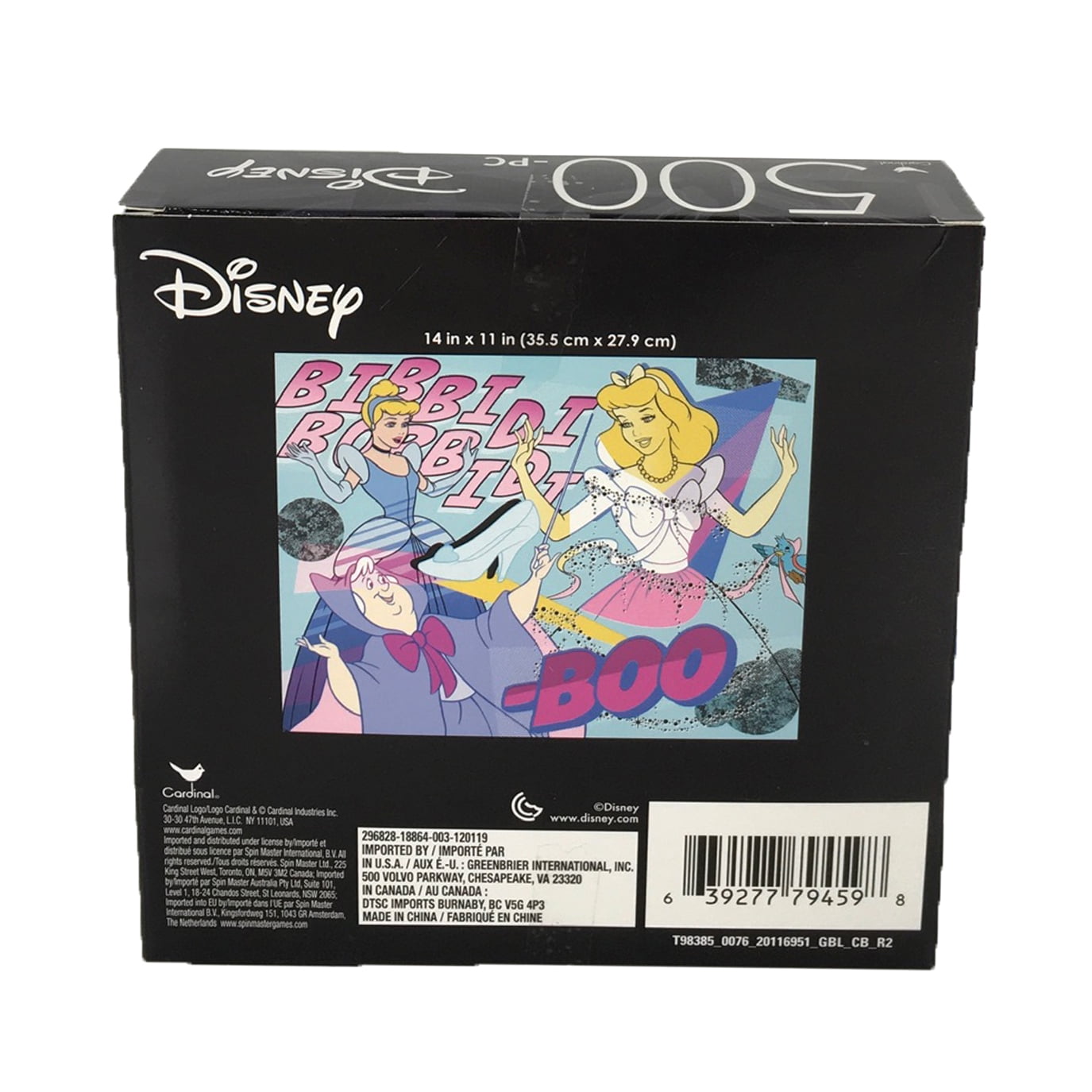 Cardinal Disney Cinderella Bibbidi Bobbidi Boo Jigsaw Puzzle 500 Pieces for sale online