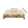 thumbnail image 3 of OCCOA Easter Tablecloths Rectangular Bunny Egg Spring Floral 55 x 35 Rectangle Tablecloth - Oblong Polyester Holiday Rabbit Table Cover Washable Waterproof for Spring Party Family Gathering Kitchen, 3 of 7