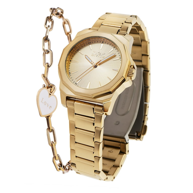 INVICTA Speedway Lady 34mm Stainless Steel Gold Gold dial PC21J