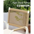 thumbnail image 6 of Patio Rattan Chairs Set of 2, 2 Piece Outdoor Dining Chairs with Cushions for All Weather, Armchair with Armrests, Metal Frame for Patio, Restaurant, Garden, Backyard, Deck, 6 of 8