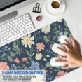 thumbnail image 4 of Long Mouse Pads for Desk,Pioneer Flower Floral Print Pattern Desk Mats on Top Of Desks, Desk Mouse Pad Extra Large with 3mm Non-Slip Base and Stitched Edge for Gaming,Office,Work,Home 31.5"x15.7", 4 of 6
