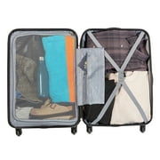 Jetstream 28-inch Hardside Rolling Spinner Checked Luggage, Charcoal