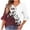 Red, variant on Color Block Knit Top for Women V Neck 3/4 Sleeve Blouses Casual Loose Fit Fall Winter Tunic Pullover Red XXL