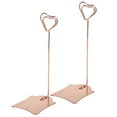 thumbnail image 3 of Place Porte-Cartes, Tableau Photo Stands 2Pcs Numéro de Table Fer Porte-Cartes de Table pour Mariage pour Bureau pour Clip Photos Notes pour Parti Or Rose, Or, 3 of 8