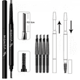 thumbnail image 3 of Crayon à Sourcils avec Brosse & 4pcs Remplacement Imperméable Naturel Longue Durée Ultra Fine Sourcil Anti-Buée, 3 of 4