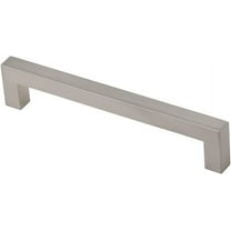 Silverline Cabinet Square Bar Pull 5" inch(128mm) Center to Center Kitchen Drawer Door Handles Satin Nickel (10)