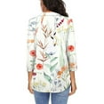 thumbnail image 4 of 2026 ! JINMGG Fall Long Sleeve Shirts for Women, Womens Summer Fall Tops 2026 Fashion Woman V Neck Three Quarter 3/4Sleeve T Shirt Autumn Printing Blouse Tops Sweatshirt, 4 of 6