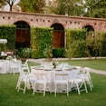 thumbnail image 4 of 8 Pack 84 Inch White Disposable PEVA Plastic Round Tablecloths(White), 4 of 5