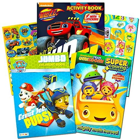 Nickelodeon Jr Coloring Book Super Set -- 3 Coloring Books