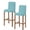 Turquoise, variant on Teal Striped Bar Stool Covers Set of 6, Simple Art Vertical Stripe Farmhouse Stretch Washable Bar Chair Covers with Backs, Removable Pub Counter Height Chair Cover for Kitchen Dining Room Cafe