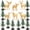 Gold, variant on 40 Pieces Building Model Christmas Miniature Tree, 2.75 Inch Model Trees Scenery Landscape Pine with Base, Artificial Mini Xmas Trees for Christmas Decor DIY Crafts Micro Road Village