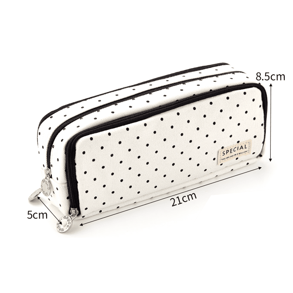 SIQUK Pencil Case Large Capacity Pen Case Double Zippers Pen Bag Office  Stationery Bag Cosmetic Bag with Compartments for Gilrs Boys and Adults