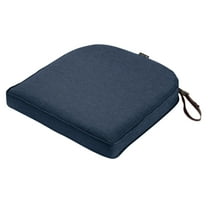 Classic Accessories Montlake FadeSafe Water-Resistant Contoured Patio Dining Seat Cushion, 20 x 20 x 2 inch, Heather Indigo