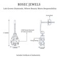 thumbnail image 4 of Rosec Jewels Lab Grown Diamond Drop Earrings (2 Carat, 6 mm, Ef-VS Quality) - Ready to Gift for Valentines Day, 925 Sterling Silver, 4 of 6