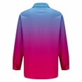 thumbnail image 7 of Breezora Women's Blouse Waffle Texture Button Down Long Sleeve Fall Shirt for Cozy Work and Camping Comfort XL Size Watermelon Red, 7 of 7