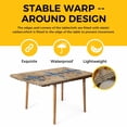 thumbnail image 4 of Vintage Seahorse Table Cloths for 3 Foot Rectangle Tables, Brown Nautical Anchor Bubbles Coastal Patio Waterproof Elastic Fitted Tablecloths, Washable Rectangular Table Cover for Camping, 4 of 8