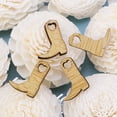 thumbnail image 6 of GOOHOCHY Khaki Mini Wooden Boot Decorations with Heart Eyelets, Ideal Wedding Favors and Photo Props, Set of 50 Pieces, 6 of 8