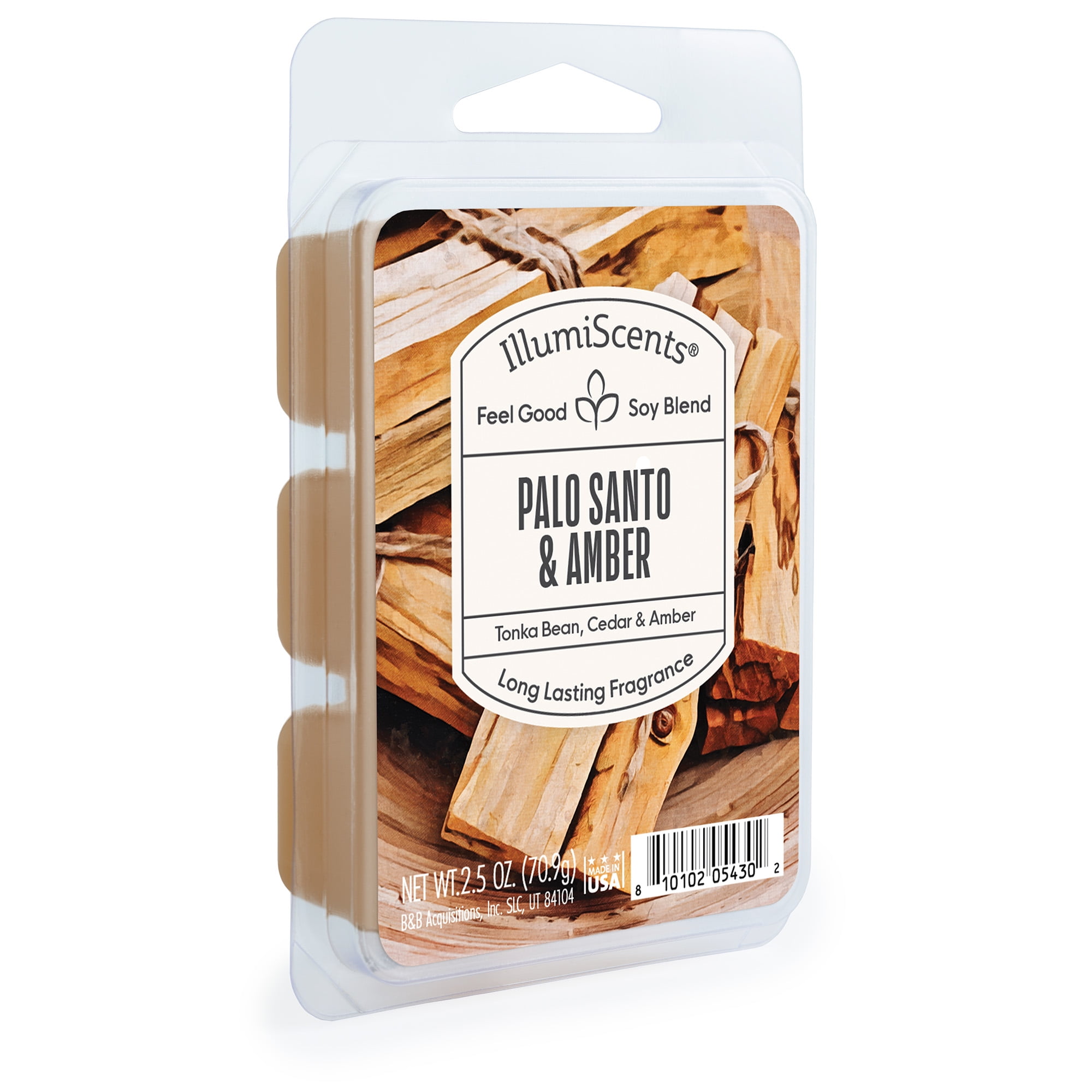 (2 pack) Palo & Santo Wax Melts, IllumiScents, Highly Fragrant Soy Blend, 2.5 oz (1-Pack)