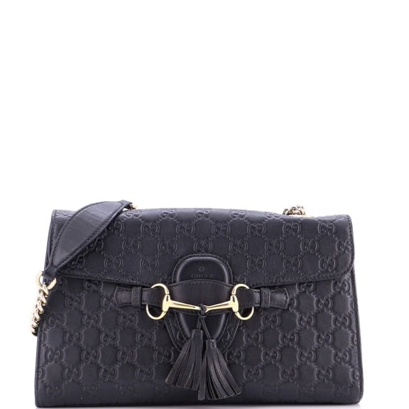 Pre-Owned Emily Chain Flap Bag Guccissima Leather Medium By Rebag