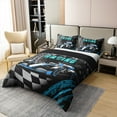 thumbnail image 3 of Sports Car Pure Cotton Duvet Cover Twin,Blue Race Car Soft Bedding Set,Extreme Sports Theme Comforter Cover Bedding 2 Pieces (No Comforter),Cool Speed Luxury Car Quilt Cover,1 Pillowcase, 3 of 6