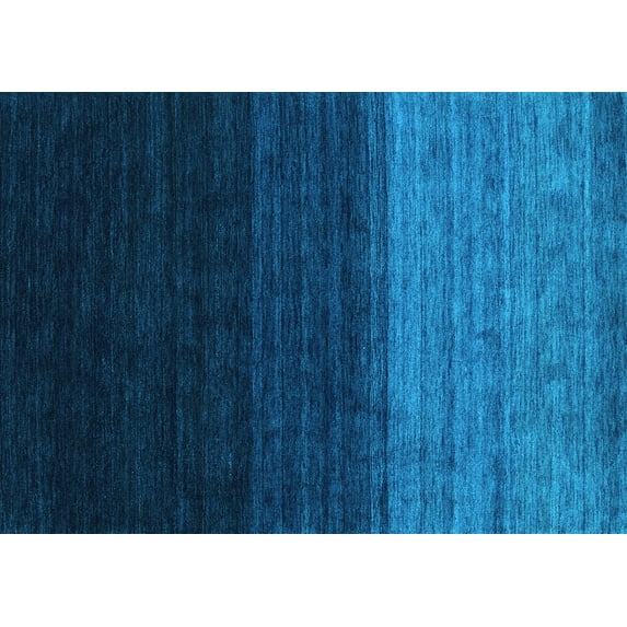 Ahgly Company Indoor Rectangle Abstract Light Blue Contemporary Area Rugs, 7' x 10'