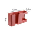 thumbnail image 2 of Wall Mount Phone Holder, Phone Stand With Data Cable Receiving Hole.Multi Purpose Phone Charging Dock With Adhesive - red, 2 of 6