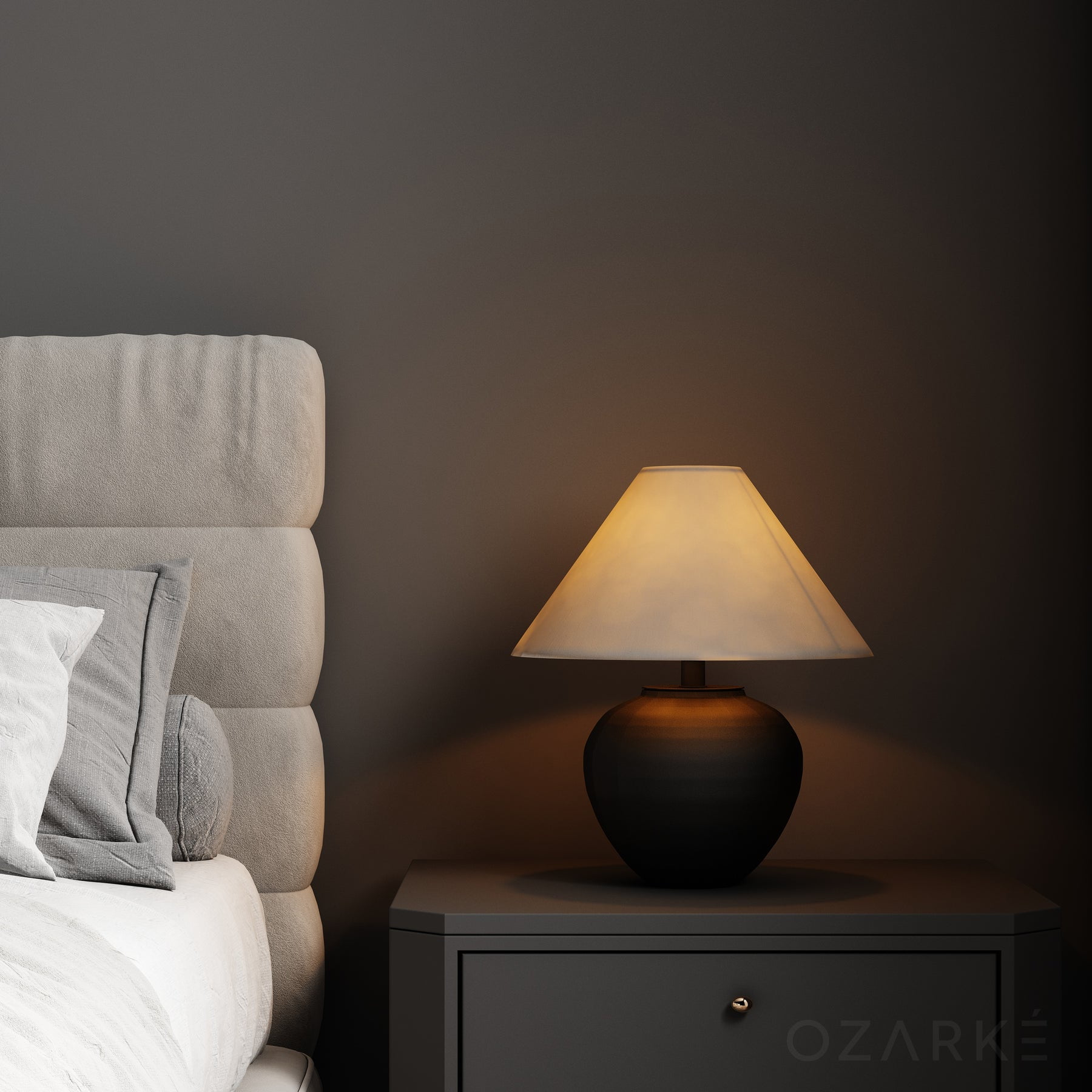 Ozarke Victorian Elegance Table Lamp, Warm 3000k - Black