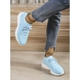 thumbnail image 2 of White Sneakers for Women Lace Up Shoes Wide Width Running Athletic Shoes Comfort Trainers Non Slip Blue 8.5, 2 of 9