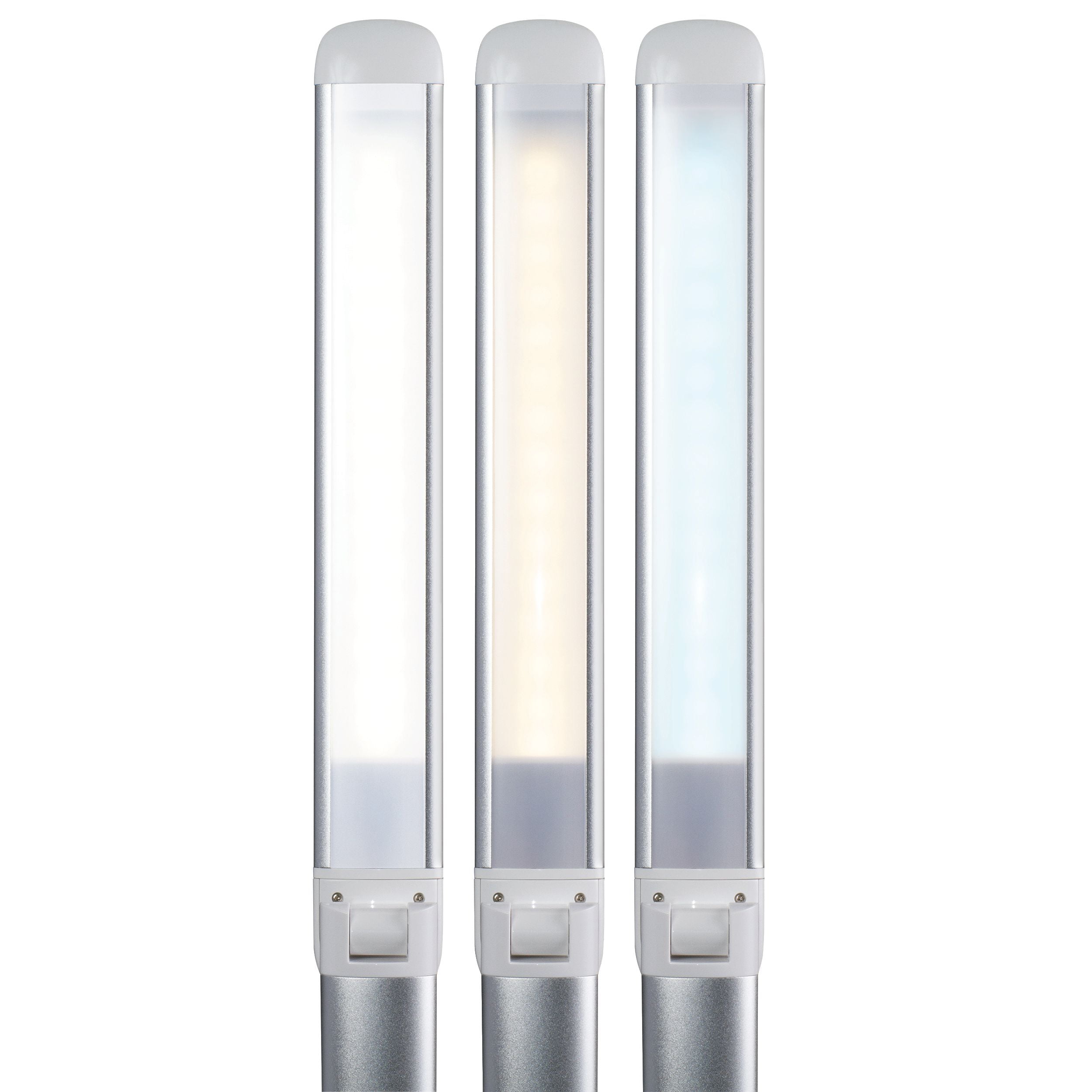 OttLite Command LED Desk Lamp with Voice Assist - White, Google Home and Amazon Alexa Compatible, USB Charging Port