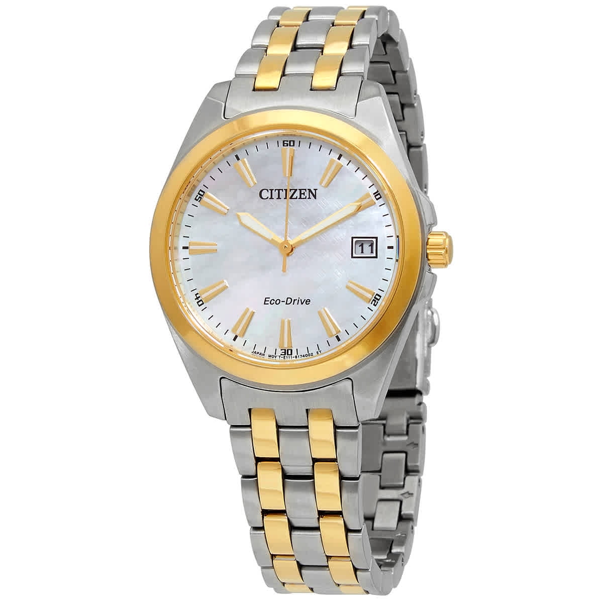 Citizen Eco Drive EWA Diamond Accents Gold Tone Wrist Watch
