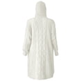 thumbnail image 4 of Long Cardigan Sweaters for Women Long Sleeve Casual Open Front Cable Knit Hooded Coatigan Sweater Coats Fall Winter Clothes, 4 of 4