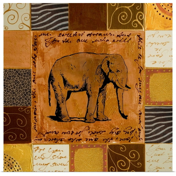 Great BIG Canvas | Rolled Patricia Pinto Poster Print entitled African Collage II