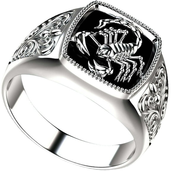 Man Scorpion Embossment Ring Punk Ring Creative Gothic Ring Hand Jewelry
