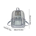 thumbnail image 4 of Backpack Clear PVC Stadium Approved Transparent See Through Book Bag Lightweight Waterproof 10.2in Sports Concert Travel Daypack by MPOISVA, 4 of 7