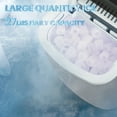 thumbnail image 6 of Electactic Countertop Ice Maker Self-Cleaning Portable Ice Maker Machine with Handle 9 Bullet-Shaped Ice Cubes Ready in 6 Mins 26Lbs/24H with Ice Scoop and Basket for Home Kitchen Party (White), 6 of 9