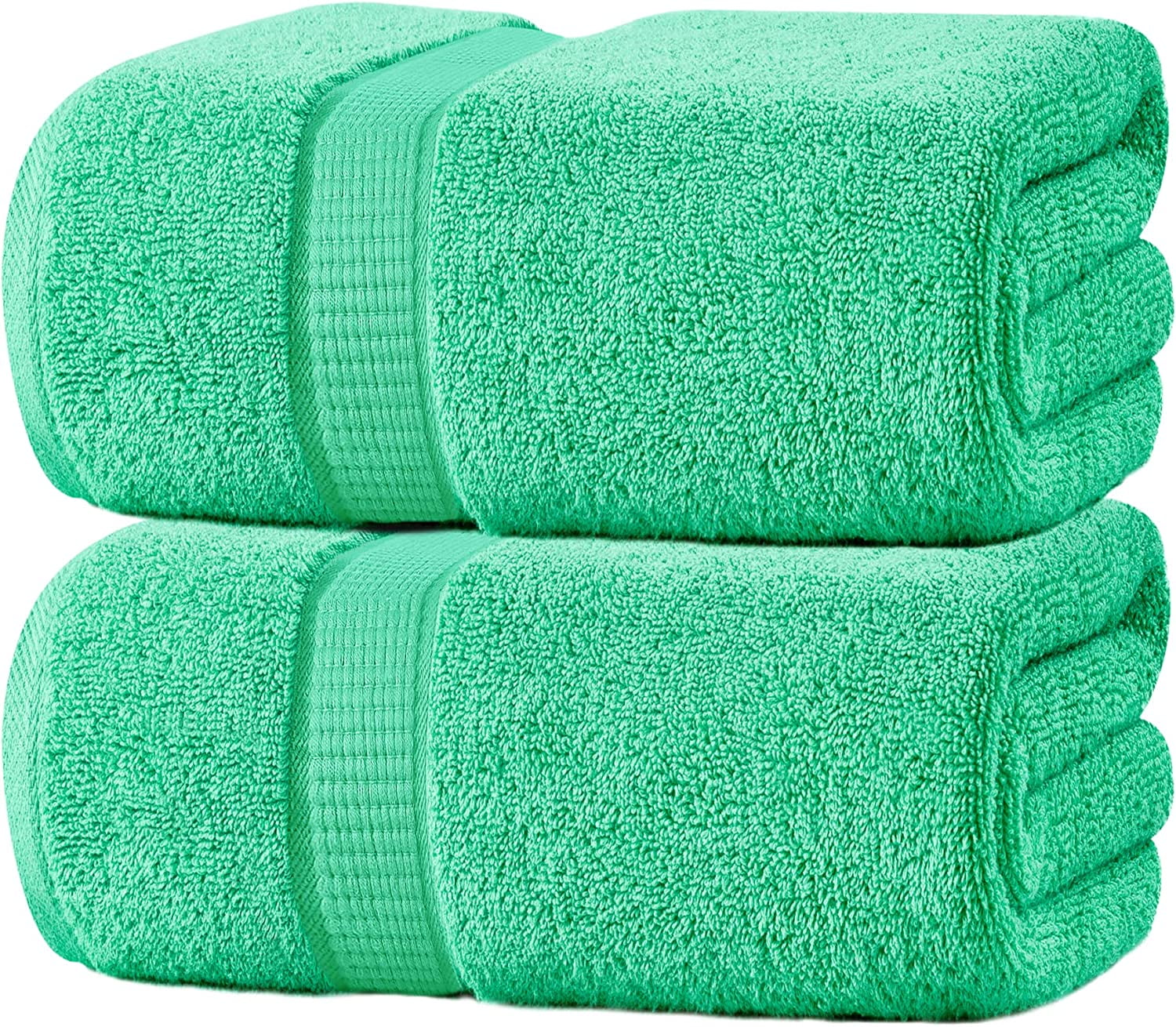 Oakias Bulk Pack Luxury Bath Sheets Green 35 x 70 Inches Highly