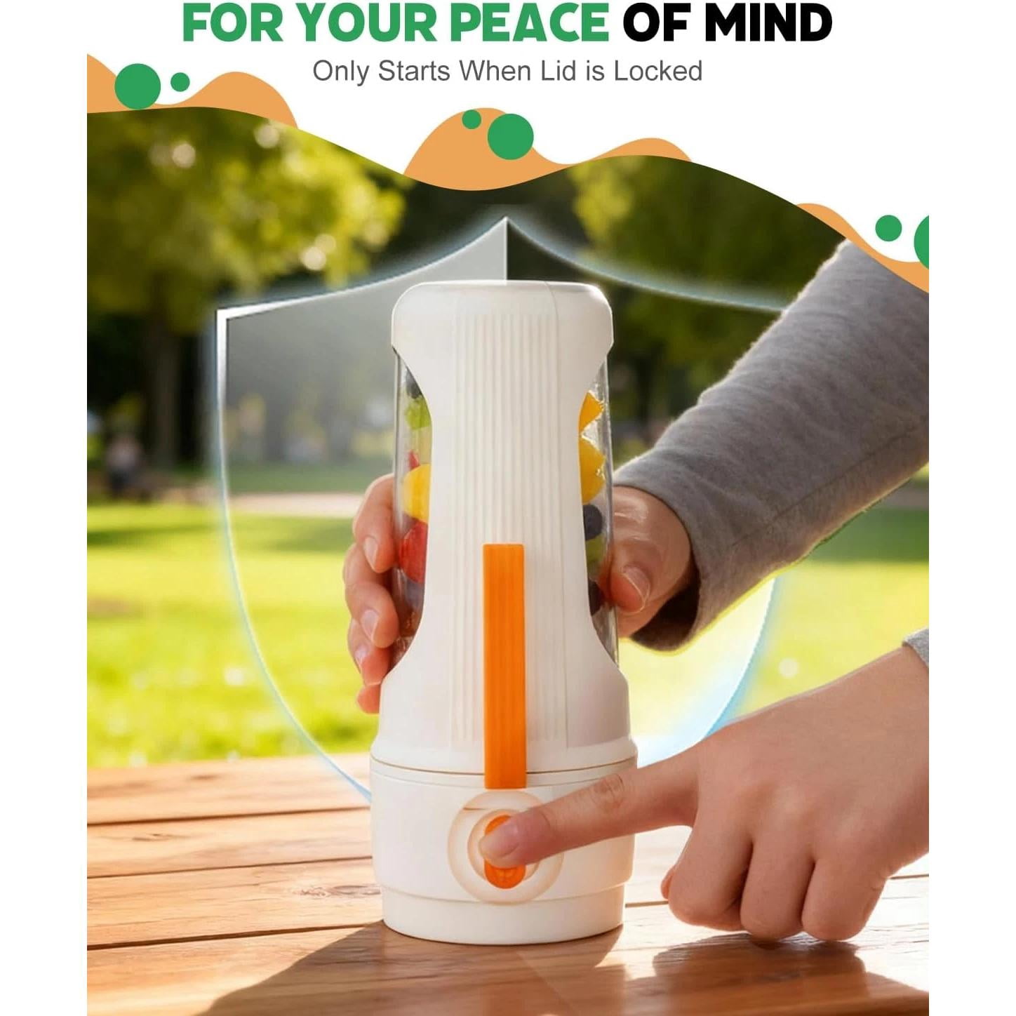 Portable Blender for Smoothies, BPA Free Mini Blender for Mixing Protein Powder,