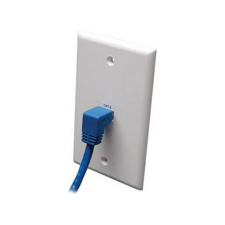 UPC: 0037332167545 | TRIPP LITE N204-005-BL-DN 5 ft. Cat 6 Blue Gigabit Right Angle Down to Straight Patch Cable