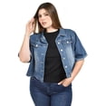thumbnail image 1 of Chaqueta de mezclilla corta Roman Fashion /Tallas Extras, 3951 (Mezclilla dark) azul oscuro 36, 1 of 6