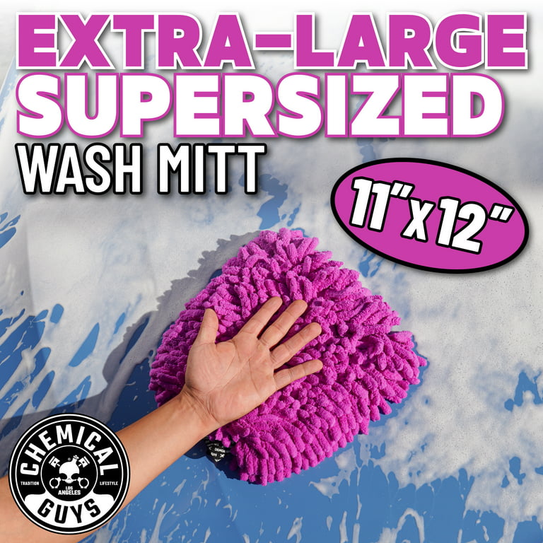 Chemical Guys Mic527 Big Noodle Supersized Wash Mitt, Purple