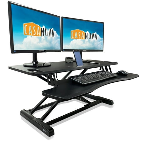 Casanuva Black Height Adjustable 37 5 Stand Up Desk Converter
