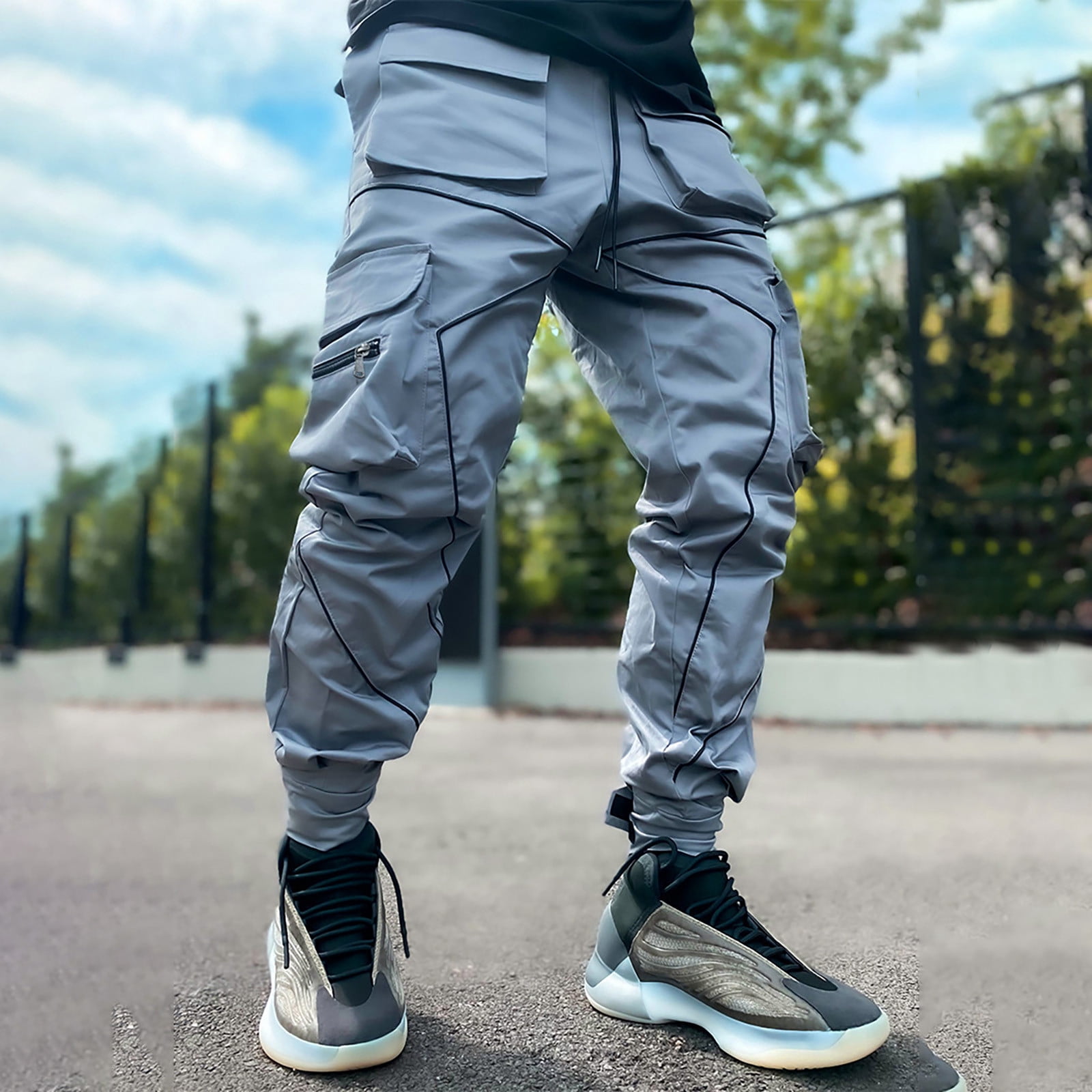 RKZDSR Men New Casual Pocket Overalls 