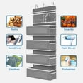 thumbnail image 3 of 2 Pack 5-Shelf Over Door Hanging Organizer  Foldable Wall Mount 4 Big Pocket Storage with PVC Clear Window  Large Capacity Storage, 3 of 7