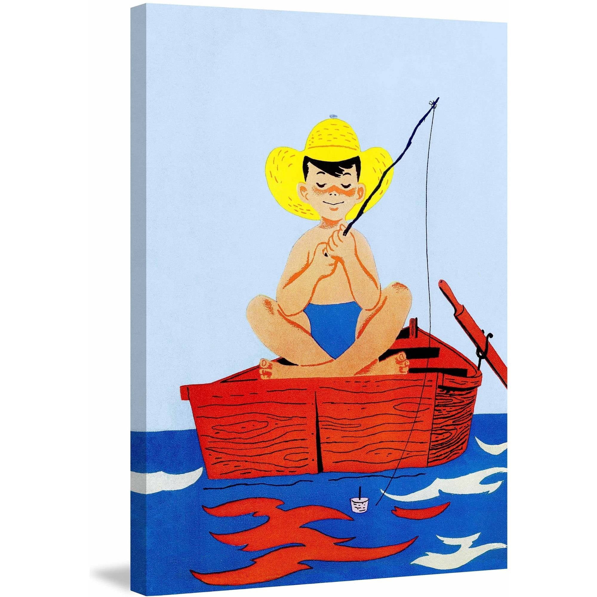 Marmont Hill "Fishing Alone" by Curtis Painting Print on Canvas
