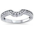 thumbnail image 1 of Bague de Mariage Encastrée 1/4ct Incurvée Style Antique, 1 of 4