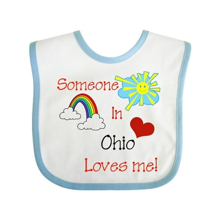 

Inktastic Someone in Ohio Loves Me! Gift Baby Boy or Baby Girl Bib