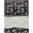 thumbnail image 3 of Tropical Comforter & Sham Bedding Set, Monochrome Repeating Sketchy Pattern with Exotic Palm Tree Silhouettes, 3 pcs Duvet Set Microfiber Filling Quilt, 5 Sizes, Charcoal Grey White, by Ambesonne, 3 of 4