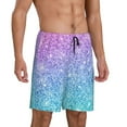 thumbnail image 2 of Naloa Multicolor Glitter Men's Short Pajama Pants, Lounge Comfort Shorts with Elasticized Waistband and Side Pockets - 4X-Large, 2 of 9